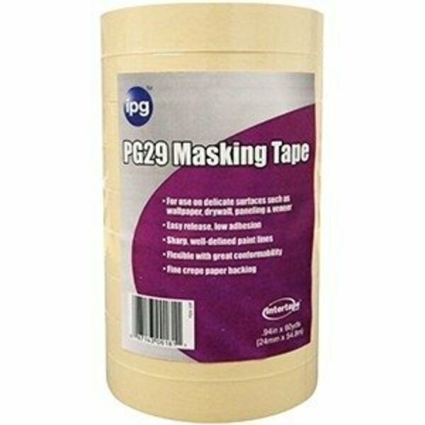 Intertape Polymer Group . IPG PG29 1 in. x 60Yd Premium Grade Low Tack Masking Tape Bulk 85090